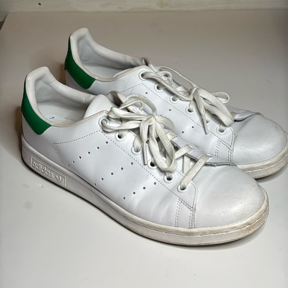 Adidas Stan Smith 7 men’s shoes white green athletic sneakers